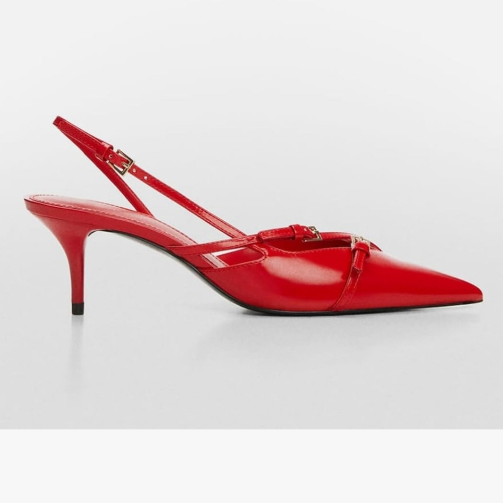 Red Kitten Heels